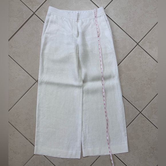 Theory Women’s White Linen Pants - Picture 7 of 8